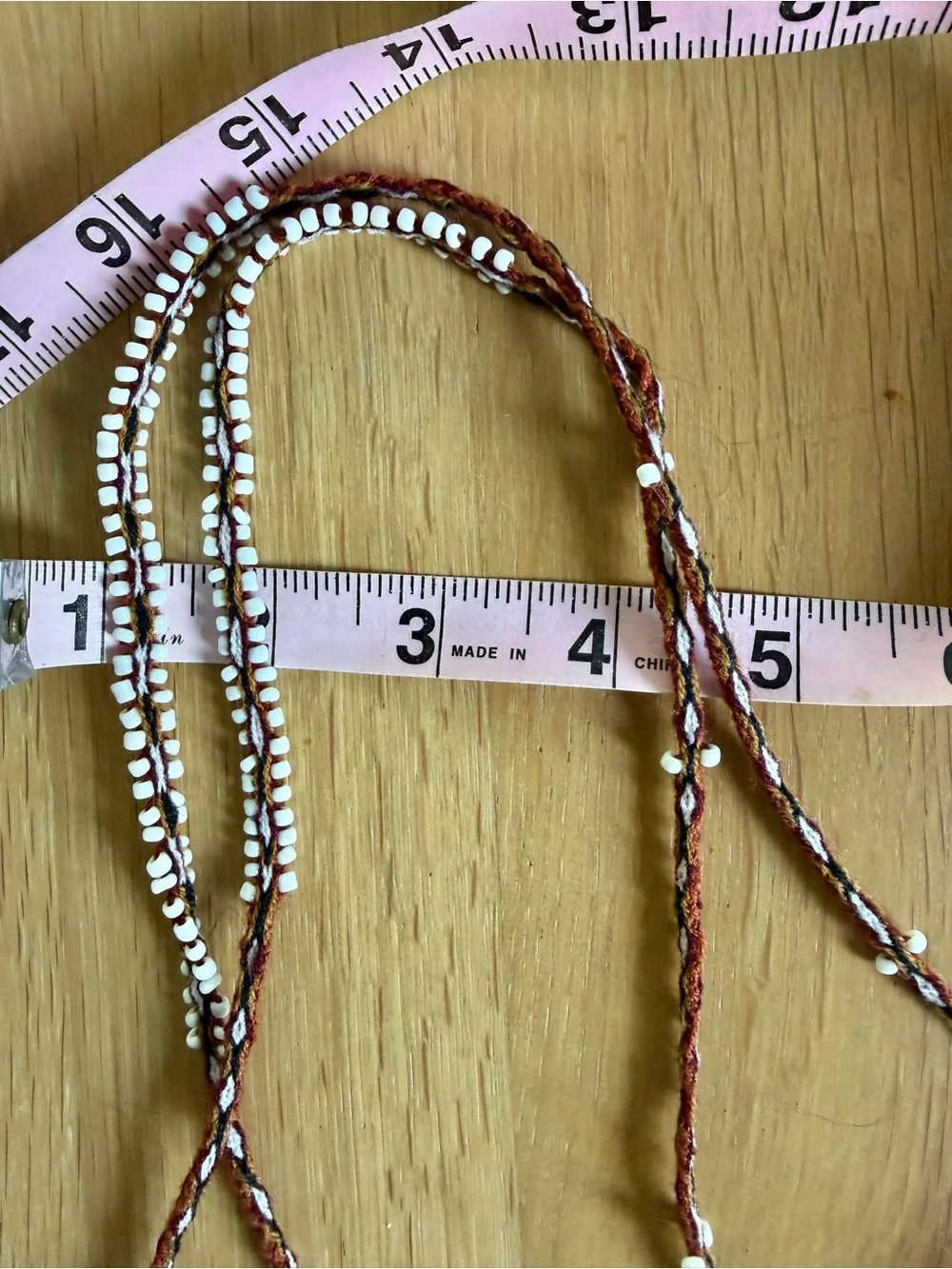 Handmade Peruvian Beaded Wrap Bracelet with White Seed Beads